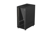 Rack chassis - Lanberg FF01 series - rack - 600 x 1000 flat pack with glass door - 27U - FF01-6027-12B