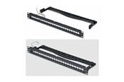Nätverks tillbehör - StarTech.com Startech blank keystone patch panel - 1U - 19" - with cable management bar for RJ45 - TAA Compliant - C6PANELSTP241U
