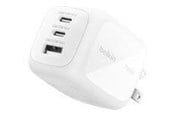 Mobile - Adapters & Chargers - Belkin BoostCharge Pro power adapter - GaN - 2 x USB-C USB - 70 watt - WCH018KQWH