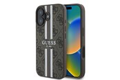 Mobile - Covers & Cases - GUESS 4G Printed Stripes MagSafe iPhone 16 Plus Case - Brown - 3666339342135