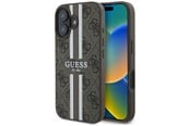 Mobile - Covers & Cases - GUESS 4G Printed Stripes MagSafe iPhone 16 Case - Brown - 3666339342128