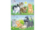 Pusselspel - Larsen Puzzles Cute Kittens Puzzle 2 assorted designs – 10 pieces Midi (28.5 cm x 18.3 cm) 2D Pussel - CU5