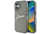Mobile - Covers & Cases - GUESS IML Heart Case for iPhone 16 Plus - Black - 3666339306816