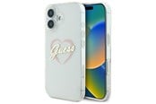 Mobile - Covers & Cases - GUESS IML Heart iPhone 16 Case - Transparent - 3666339307257