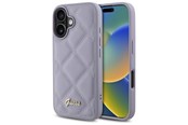 Mobile - Covers & Cases - GUESS Quilted Metal Logo case for iPhone 16 - light purple - 3666339346461