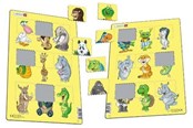 Pusselspel - Larsen Puzzles Animal Match-2 Puzzle (Assorted) – 9 pieces Midi (28.5 cm x 18.3 cm) 2D Pussel - N6