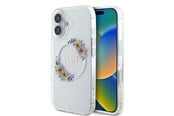 Mobile - Covers & Cases - GUESS IML Flowers Wreath MagSafe Case for iPhone 16 Plus - Clear - 3666339311438