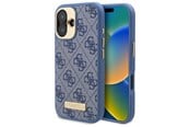 Mobile - Covers & Cases - GUESS 4G Logo Plate MagSafe Case for iPhone 16 Plus - Blue - 3666339345334