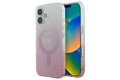 Mobile - Covers & Cases - GUESS IML Glitter Gradient MagSafe Case for iPhone 16 - Pink - 3666339301552