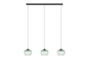 Lampor - EGLO ALAMITO LÅNGBORD L770 CCT 3L SVART STRUKTUR/GRÖN/KLAR - 902574