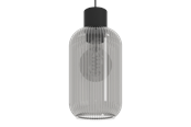 Lampor - EGLO DASMINA PENDELLAMPA Ø:130 E27 SVART/SVART-TRANSP. - 903157