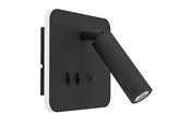 Lampor - EGLO FANZAROTTA 1 SPOT FYRKANT H145 M/BRYTARE + USB-C SVART - 902163