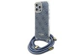 Mobile - Covers & Cases - GUESS Crossbody Cord 4G Print Case with Lanyard for iPhone 16 Pro - Blue - 3666339344351