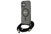Mobile - Covers & Cases - GUESS Crossbody Cord Script MagSafe iPhone 16 Case - Black - 3666339345648
