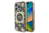 Mobile - Covers & Cases - GUESS IML Peony On 4G Background MagSafe Case for iPhone 16 Pro Max - Brown - 3666339300081