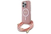 Mobile - Covers & Cases - GUESS Crossbody Cord Script MagSafe Case for iPhone 16 Pro Max - Pink - 3666339345914