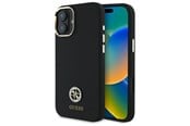 Mobile - Covers & Cases - GUESS Silicone Logo Strass 4G Case for iPhone 16 - Black - 3666339328764