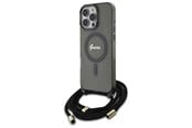 Mobile - Covers & Cases - GUESS Crossbody Cord Script MagSafe Case for iPhone 16 Pro - Black - 3666339345662