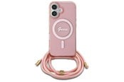 Mobile - Covers & Cases - GUESS Crossbody Cord Script MagSafe iPhone 16 Case - Pink - 3666339345884