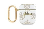Andra mobiltillbehör - GUESS GUA2PG4GPH AirPods 1/2 cover white/white 4G Hook - 3666339310622