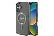 Mobile - Covers & Cases - GUESS IML Glitter Circle MagSafe case for iPhone 16 - black - 3666339307417