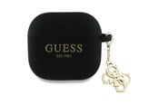 Andra mobiltillbehör - GUESS 4G Charm Case for AirPods 4 - Black - 3666339397388