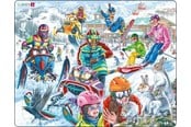 Pusselspel - Larsen Puzzles Snowmobile and Snowboards Jigsaw Puzzle – 57 pieces Maxi (36.5 x 28.5 cm) 2D Pussel - PG7