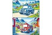 Pusselspel - Larsen Puzzles Police and Fire Truck Speeding Puzzle – 11 pieces Midi (28.5 cm x 18.3 cm) 2 assorted designs 2D Pussel - U23