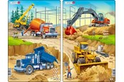 Pusselspel - Larsen Puzzles Construction Jigsaw Puzzle (2 assorted designs) – 20 pieces Midi (28.5 cm x 18.3 cm) 2D Pussel - U4