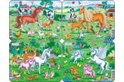 Pusselspel - Larsen Puzzles Ponies Unicorns and Friends Puzzle 4 assorted designs – 11 pieces Mini (18.3 x 14.3 cm) 2D Pussel - V5