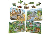 Pusselspel - Larsen Puzzles Exotic Animals Puzzle 4 assorted designs – 11 pieces Mini (18.3 x 14.3 cm) 2D Pussel - Z8