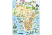Pusselspel - Larsen Puzzles Africa Topographic Map Jigsaw Puzzle – 63 pieces Maxi (36.5 x 28.5 cm) 2D Pussel - A22
