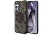 Mobile - Covers & Cases - GUESS 4G Round Patch Classic Logo MagSafe Case for Samsung Galaxy S25 Plus - Brown - 3666339448967