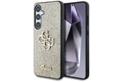 Mobile - Covers & Cases - GUESS Fixed Glitter Big 4G Metal Logo case for Samsung Galaxy S25 gold - 3666339449445