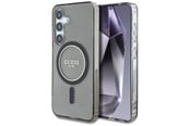 Mobile - Covers & Cases - GUESS Glitter Circle Classic Logo MagSafe case for Samsung Galaxy S25 - black - 3666339449759