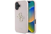 Mobile - Covers & Cases - GUESS Grained Big 4G Logo Small Classic Logo case for iPhone 16 - pink - 3666339424824