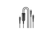 USB-kabel - SKross Link Split Pro braided cable USB-C - 2x USB-C - 140W 150cm - 21408
