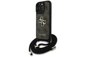 Mobile - Covers & Cases - GUESS 4G Big Logo Cord Stap Crossbody Case for iPhone 16 Pro Brown - 3666339434434