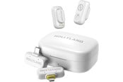 Mikrofoner - Hollyland LARK A1 Combo Ivory White with USB-C RX + Lightning RX + Charging Case - 6108 COMBO IVORY WHT