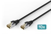 Nätverkskabel - DIGITUS patch cable - 1 m - black - Svart - DK-1644-A-010-OD-10