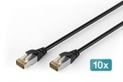 Nätverkskabel - DIGITUS patch cable - 10 m - black - Svart - DK-1644-A-100-OD-10