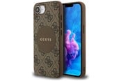 Mobile - Covers & Cases - GUESS 4G Circle Classic Logo MagSafe case for iPhone 16e - brown - 3666339454043