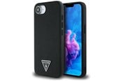 Mobile - Covers & Cases - GUESS Grained Triangle MagSafe case for iPhone 16e - black - 3666339453398