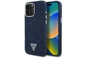 Mobile - Covers & Cases - GUESS Denim Triangle Logo MagSafe iPhone 16 Pro Max Case - Blue - 3666339428303