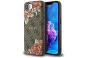 Mobile - Covers & Cases - GUESS 4G Flowers Print MagSafe case for iPhone 16e - brown - 3666339453343