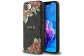 Mobile - Covers & Cases - GUESS 4G Flowers Print MagSafe case for iPhone 16e - black - 3666339453336