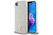Mobile - Covers & Cases - GUESS Grained Hot Stamp Peony Triangle Logo MagSafe case for iPhone 16e - beige - 3666339453329