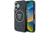 Mobile - Covers & Cases - GUESS IML Metal Glitter 4G Circle Triangle MagSafe Case for iPhone 16 - Black - 3666339430061