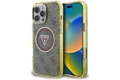 Mobile - Covers & Cases - GUESS IML Metal Glitter 4G Circle Triangle MagSafe Case for iPhone 16 Pro Max - Brown - 3666339430245