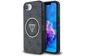 Mobile - Covers & Cases - GUESS IML Metal Glitter 4G Circle Triangle MagSafe Case for iPhone 16e - Black - 3666339454098